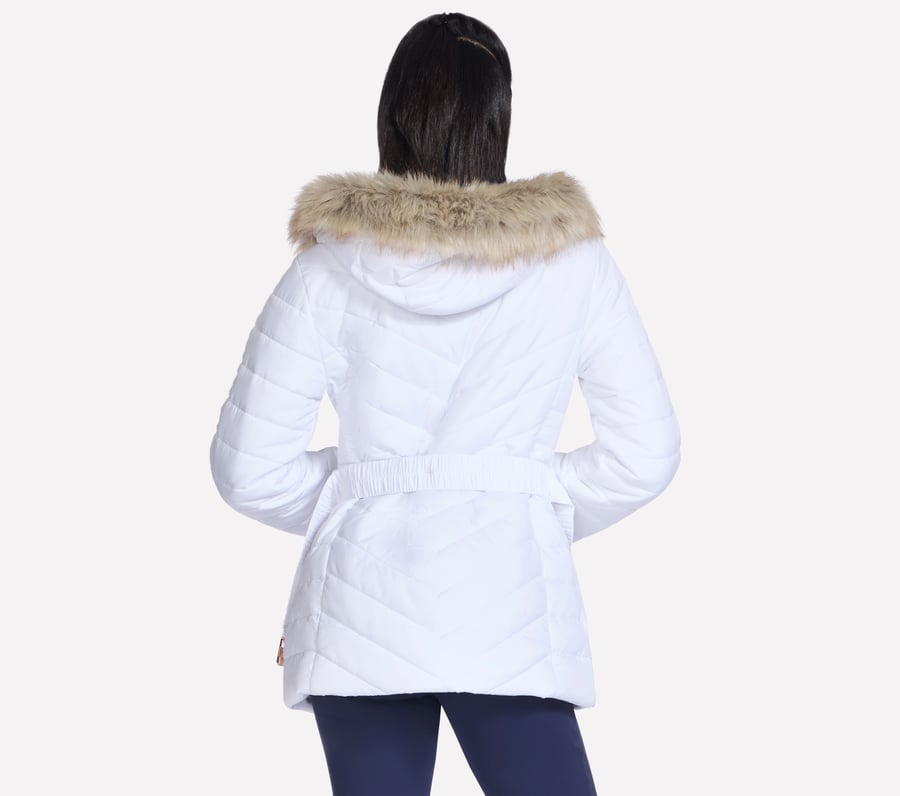 go shield parka mit kuscheliger passform und gürtel für unterwegs