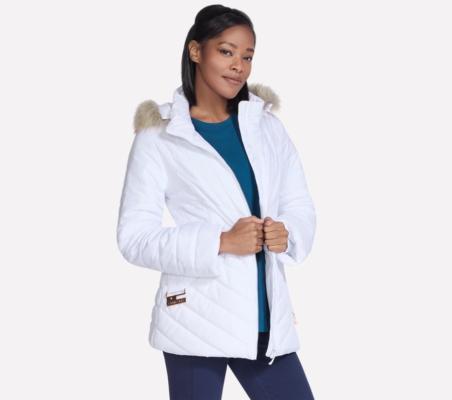 go shield parka mit kuscheliger passform und gürtel für unterwegs