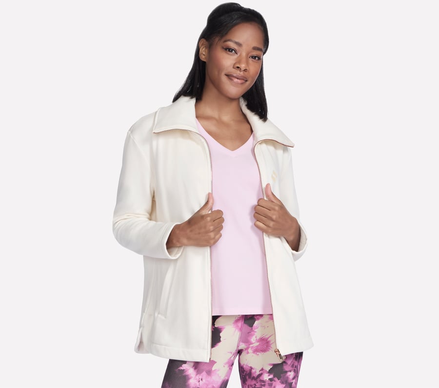 go snuggle tunika-jacke mit durchgehendem reißverschluss