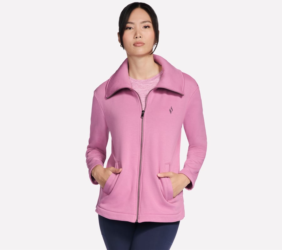 go snuggle tunika-jacke mit durchgehendem reißverschluss