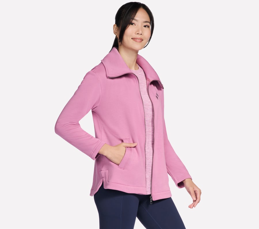 go snuggle tunika-jacke mit durchgehendem reißverschluss