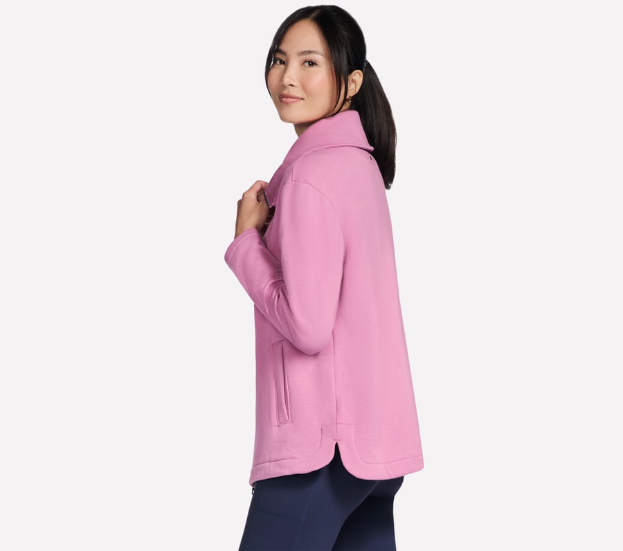 go snuggle tunika-jacke mit durchgehendem reißverschluss