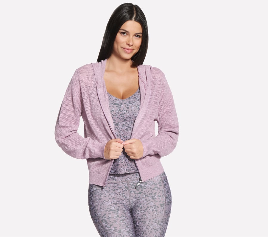 shine kapuzenjacke mit durchgehendem reißverschluss