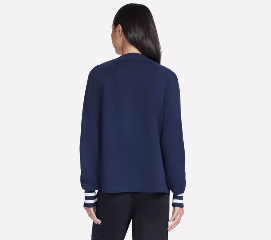 go walk reflection sweater bomber
