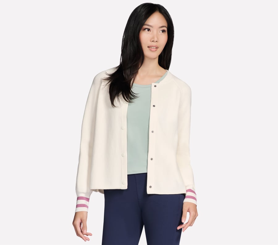 go walk reflection sweater bomber
