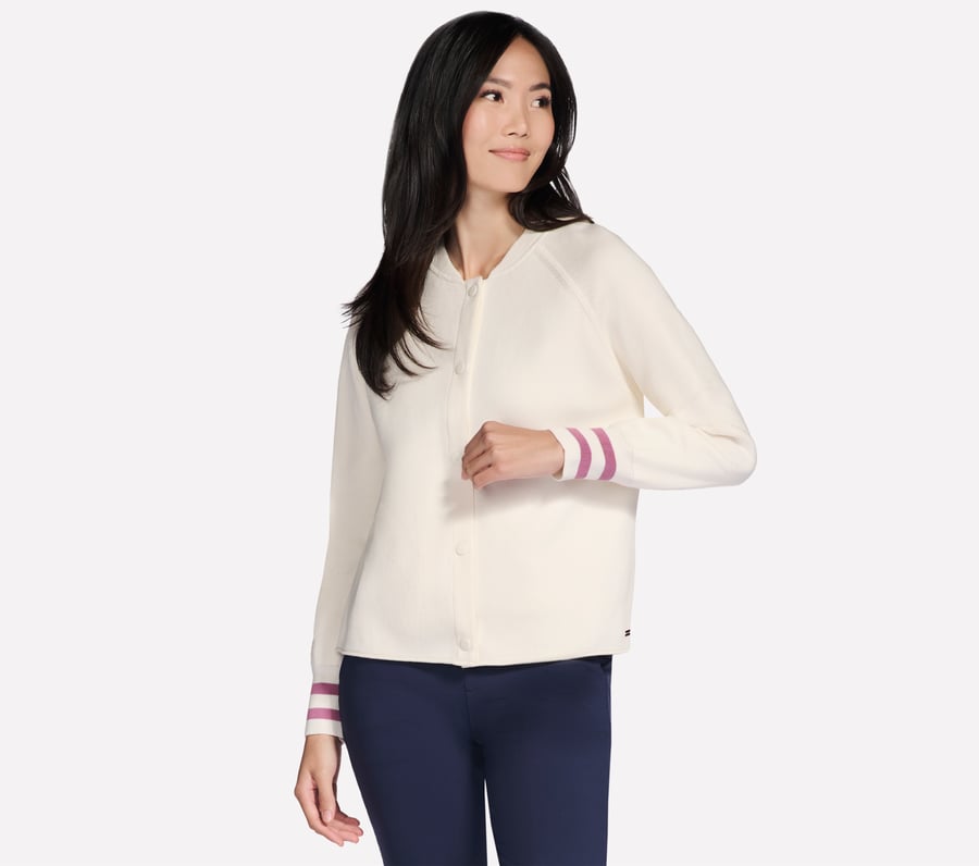 go walk reflection sweater bomber