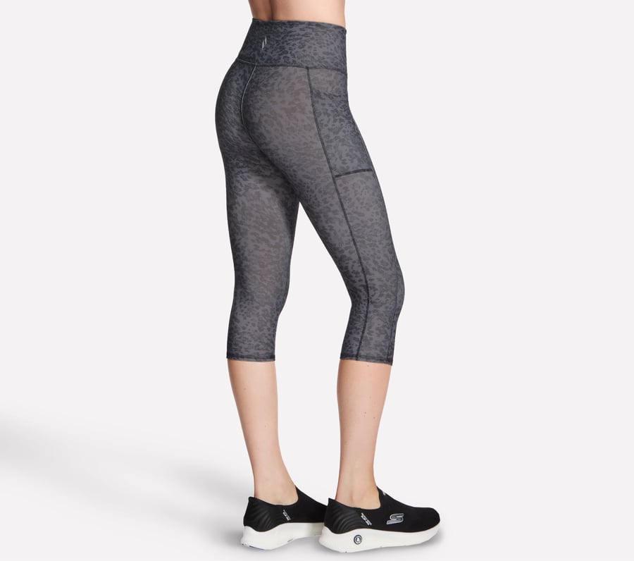 go flex bedruckte caprihose mit hohem bund