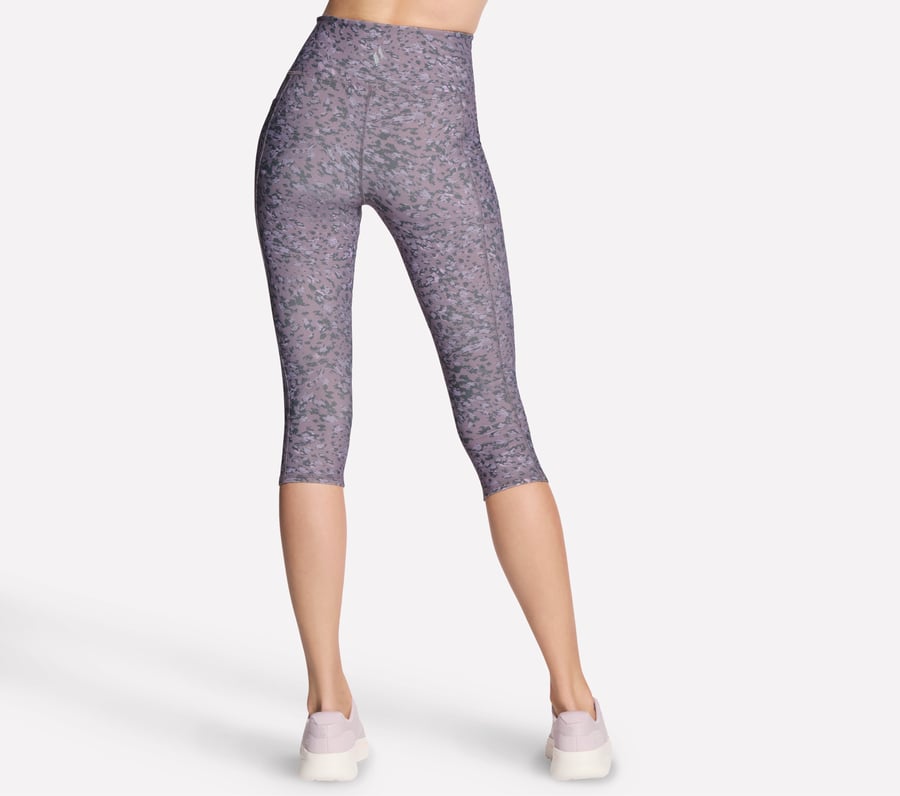 go flex bedruckte caprihose mit hohem bund