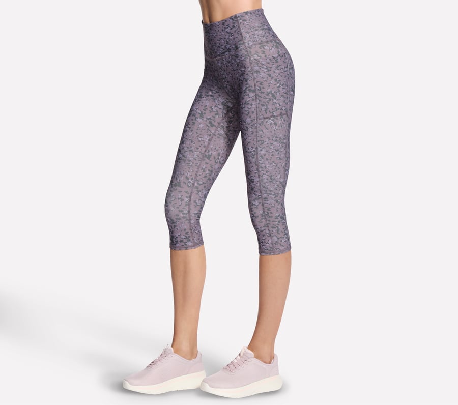 go flex bedruckte caprihose mit hohem bund