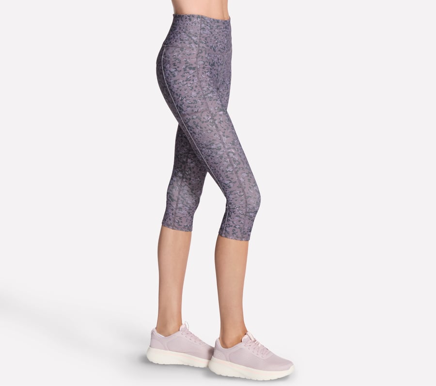 go flex bedruckte caprihose mit hohem bund