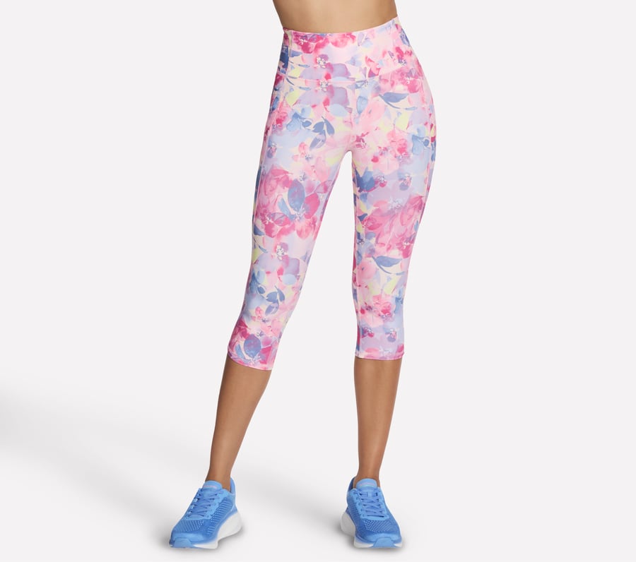 go flex bedruckte caprihose mit hohem bund