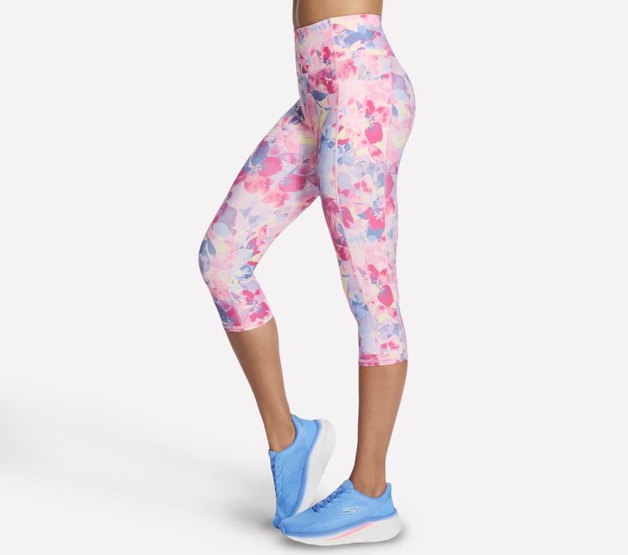 go flex bedruckte caprihose mit hohem bund