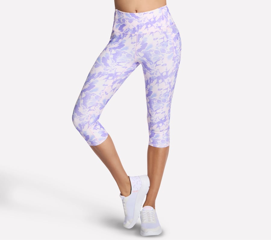 go flex bedruckte caprihose mit hohem bund