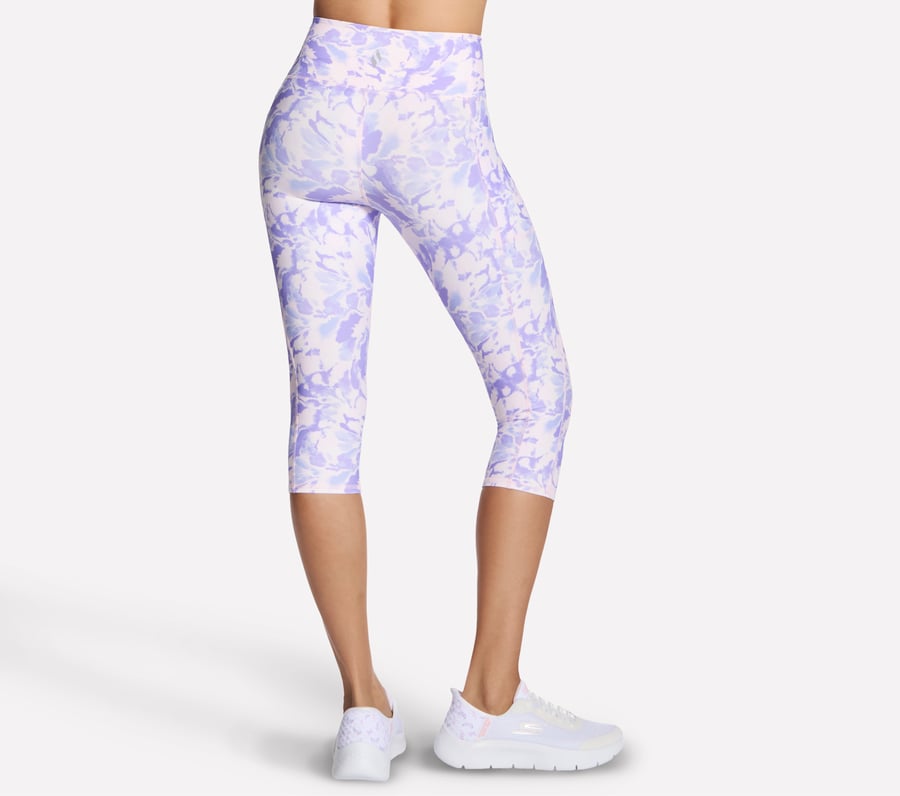 go flex bedruckte caprihose mit hohem bund
