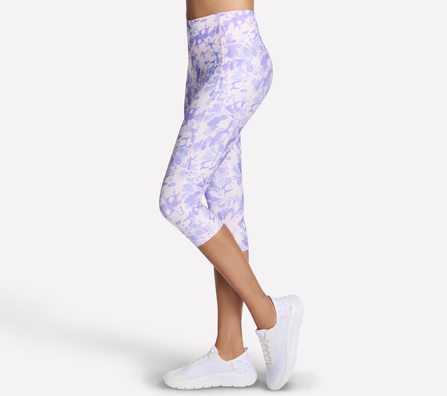 go flex bedruckte caprihose mit hohem bund