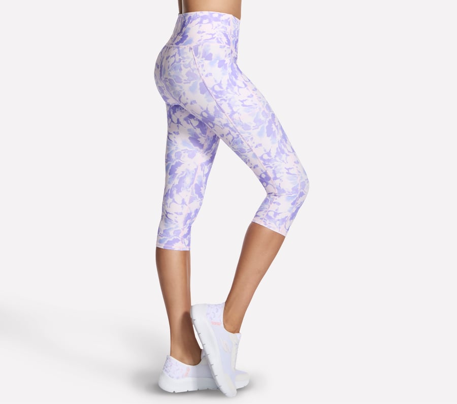 go flex bedruckte caprihose mit hohem bund