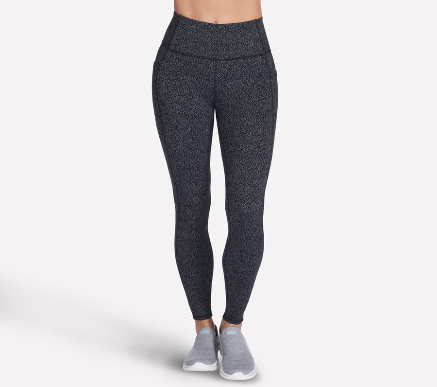 go walk leggings mit hohem bund und gänseblümchenmuster in voller länge