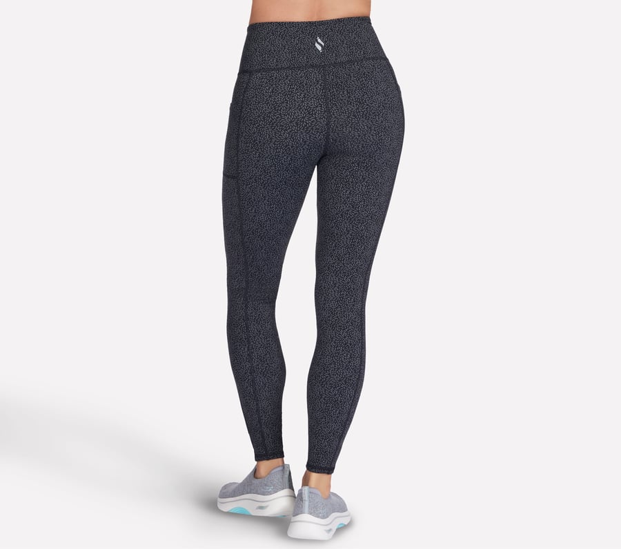 go walk leggings mit hohem bund und gänseblümchenmuster in voller länge