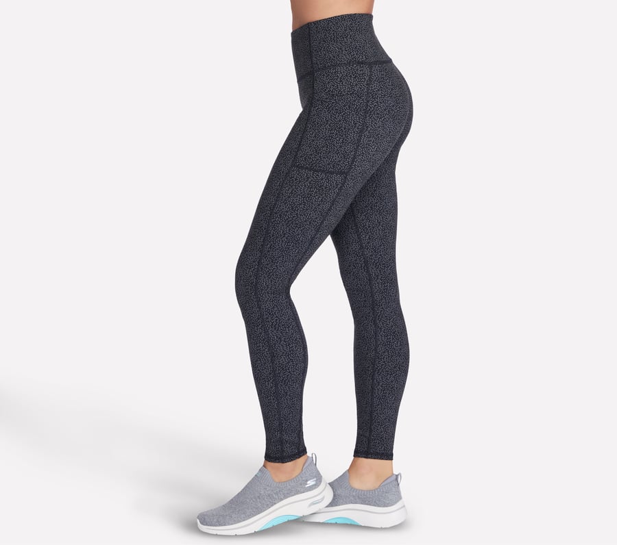 go walk leggings mit hohem bund und gänseblümchenmuster in voller länge