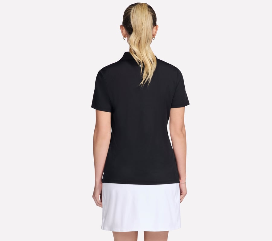 go golf kurzarm-poloshirt mit birdie-logo und reißverschluss vorne