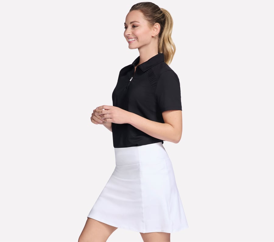 go golf kurzarm-poloshirt mit birdie-logo und reißverschluss vorne