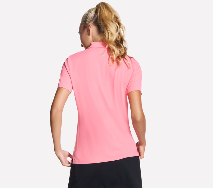go golf kurzarm-poloshirt mit birdie-logo und reißverschluss vorne