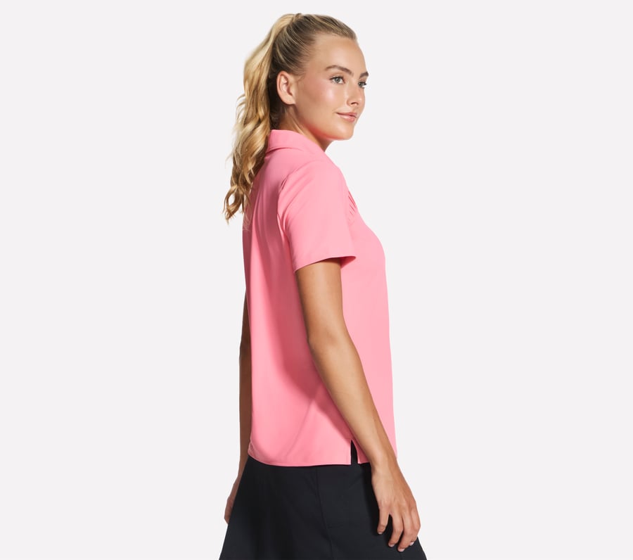 go golf kurzarm-poloshirt mit birdie-logo und reißverschluss vorne