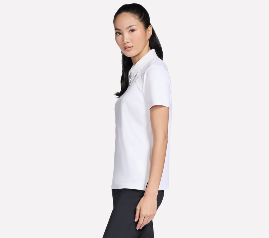 go golf kurzarm-poloshirt mit birdie-logo und reißverschluss vorne