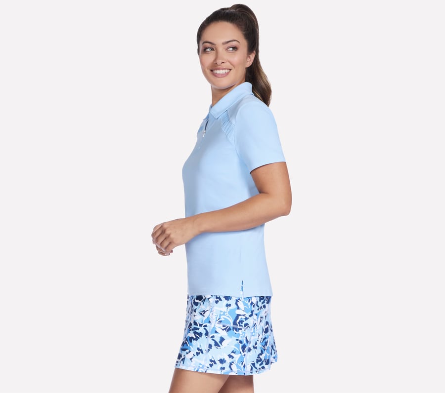 go golf kurzarm-poloshirt mit birdie-logo und reißverschluss vorne