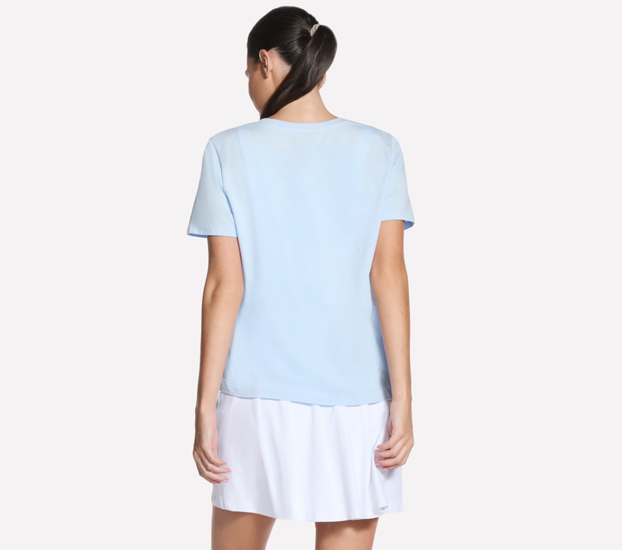 pima-t-shirt mit v-ausschnitt