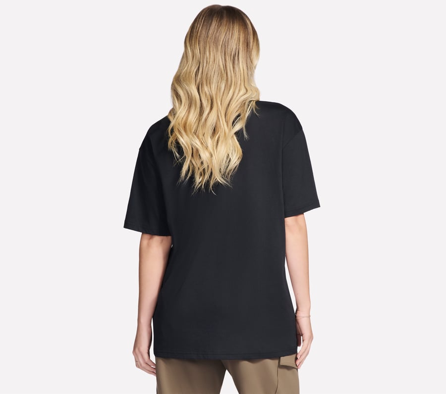 kurzarm-t-shirt mit goldsprenkeln und diamantenmuster