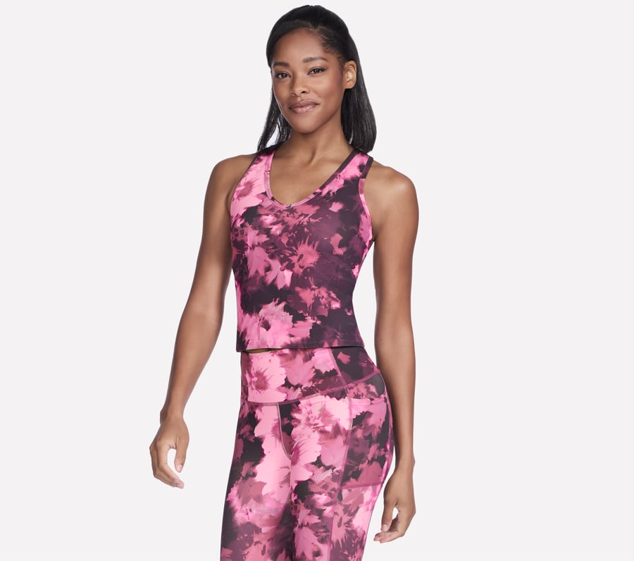 go flex rib inbloom v-neck tank