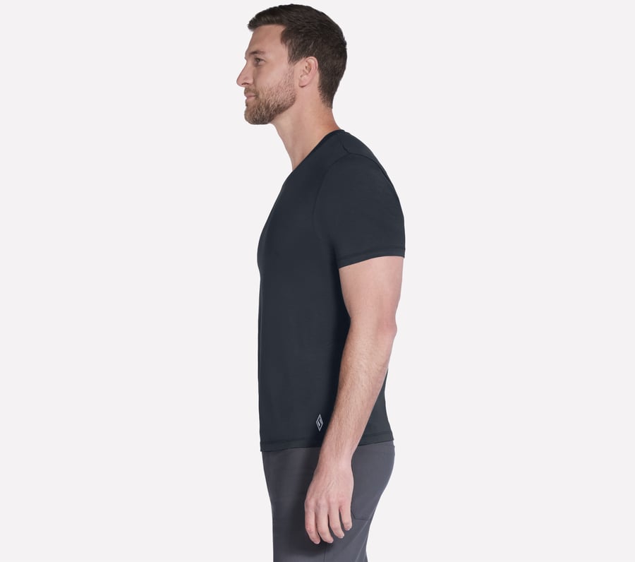 go dri pima kurzarm-t-shirt mit v-ausschnitt