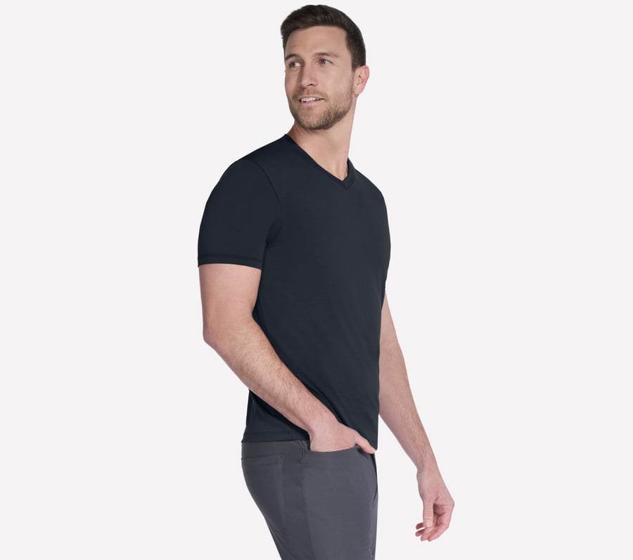 go dri pima kurzarm-t-shirt mit v-ausschnitt