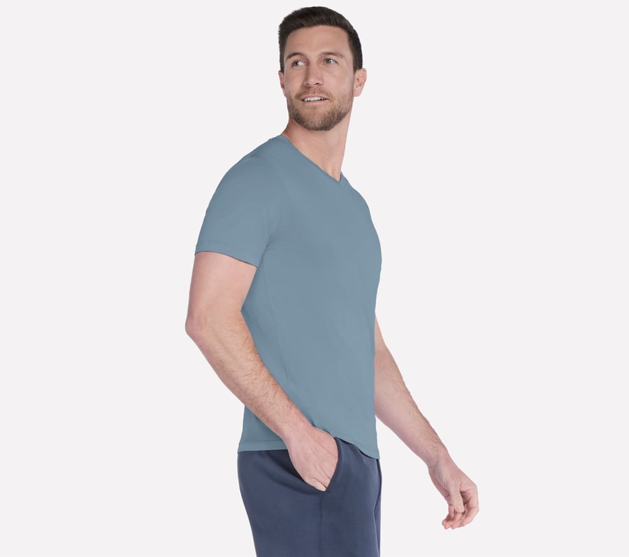 go dri pima kurzarm-t-shirt mit v-ausschnitt