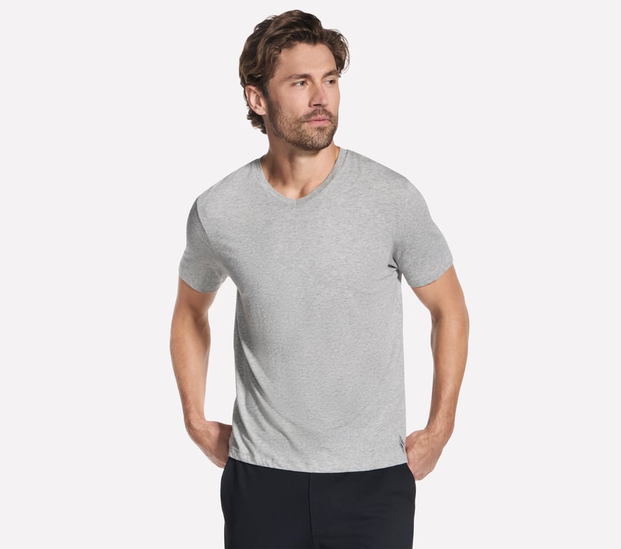 go dri pima kurzarm-t-shirt mit v-ausschnitt