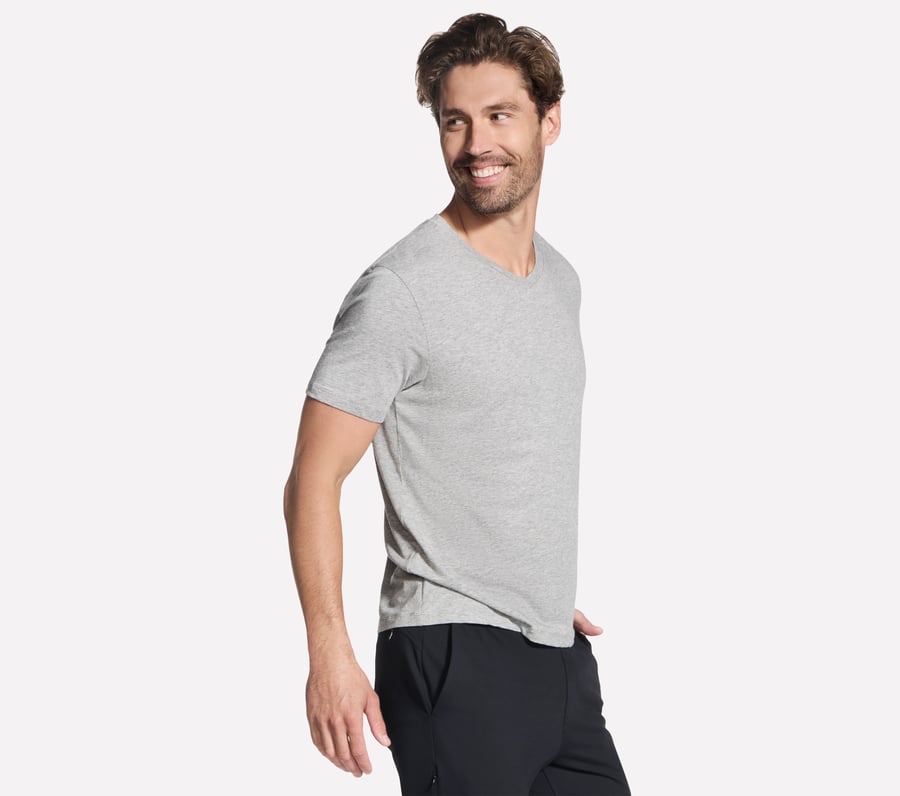 go dri pima kurzarm-t-shirt mit v-ausschnitt