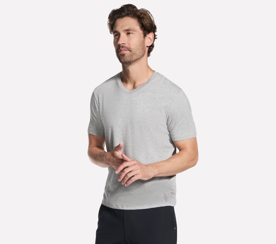 go dri pima kurzarm-t-shirt mit v-ausschnitt
