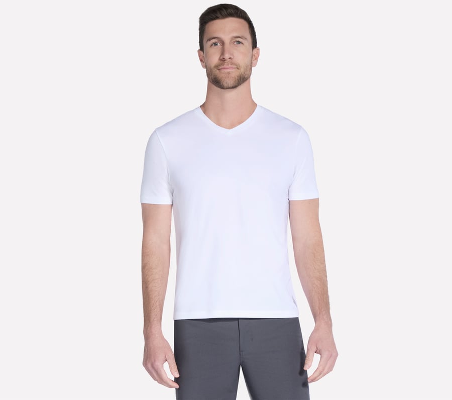 go dri pima kurzarm-t-shirt mit v-ausschnitt