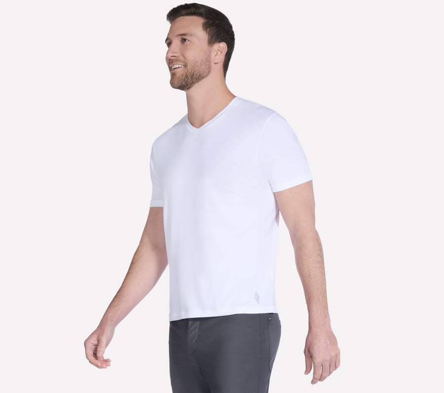 go dri pima kurzarm-t-shirt mit v-ausschnitt