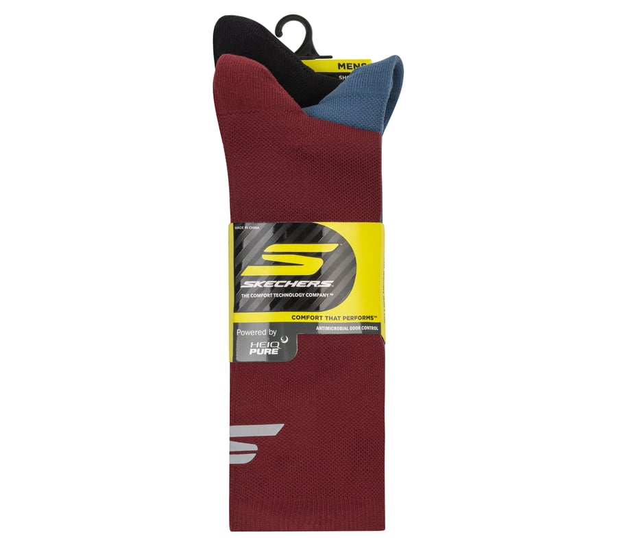 3er-pack reflektierende herren-performance-halbfrotteesocken