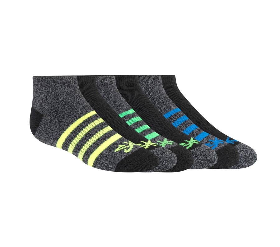 6er-packung kurz geschnittene melierte streifensocken